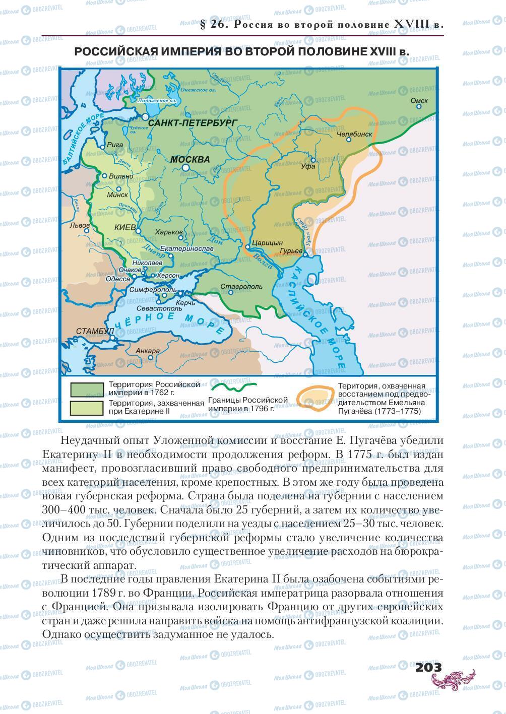 Учебники Всемирная история 8 класс страница 203