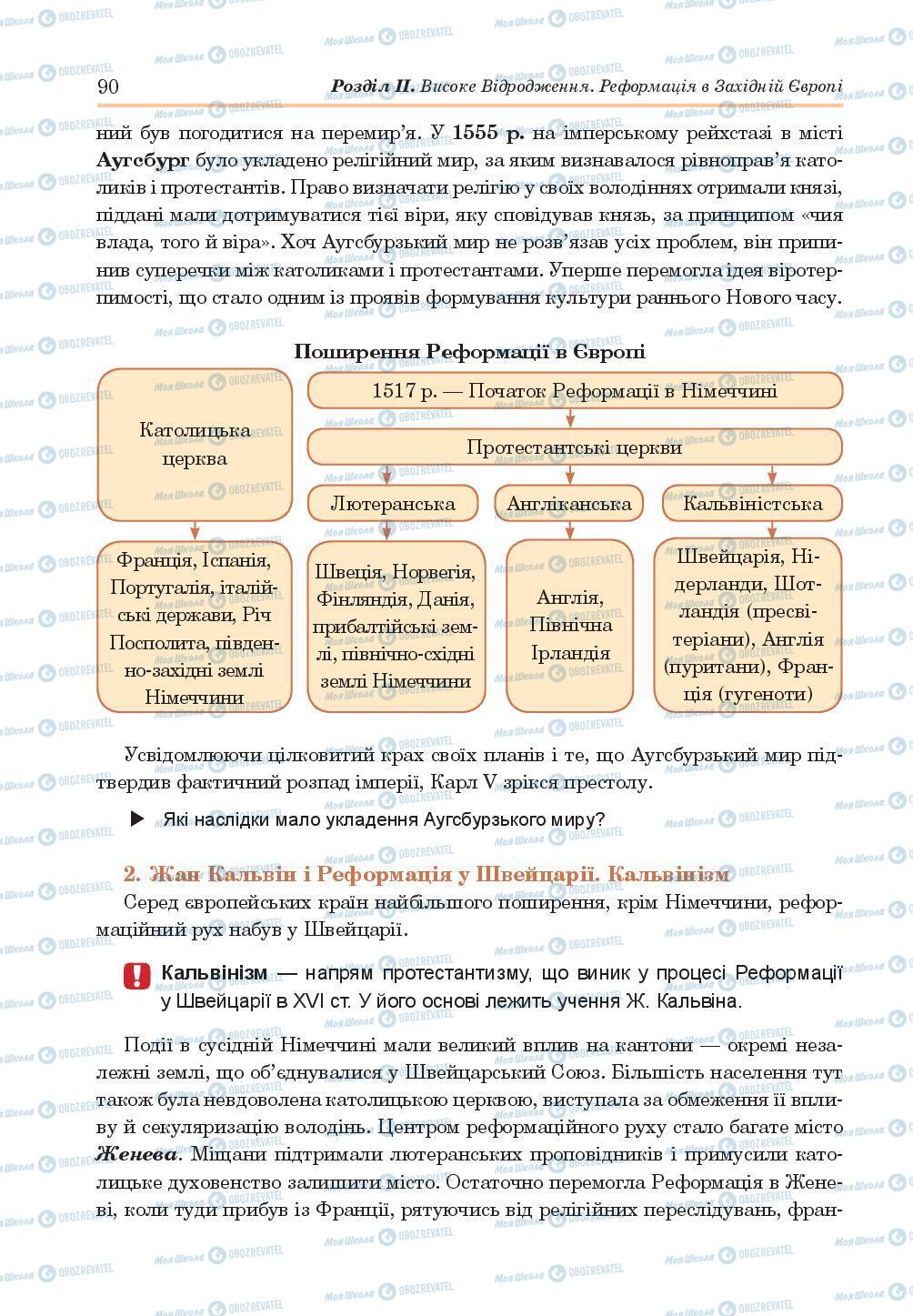 Підручники Всесвітня історія 8 клас сторінка 90