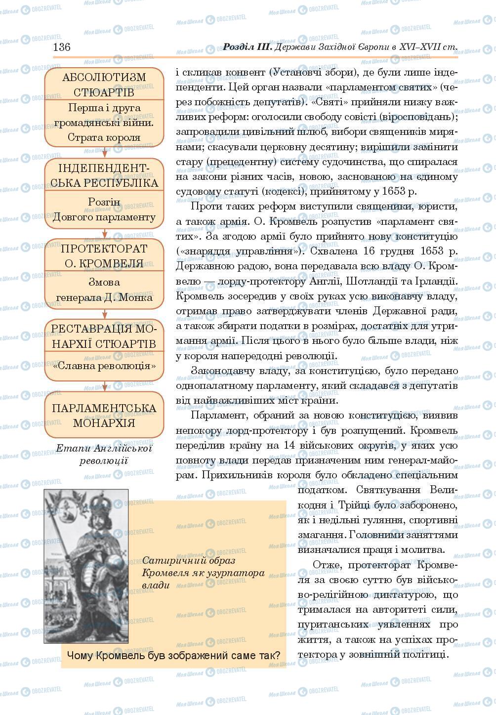 Підручники Всесвітня історія 8 клас сторінка 136