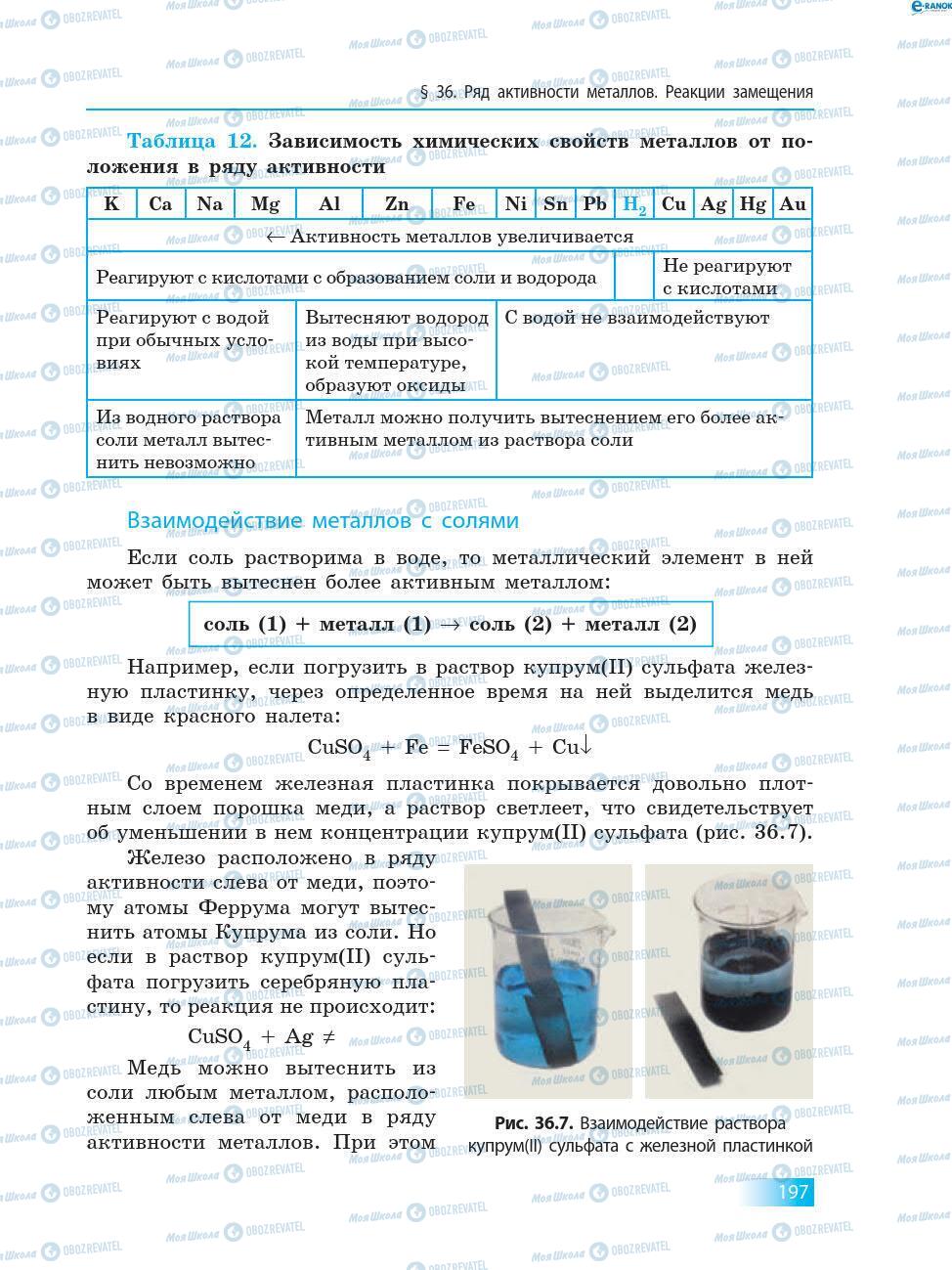 Учебники Химия 8 класс страница 197