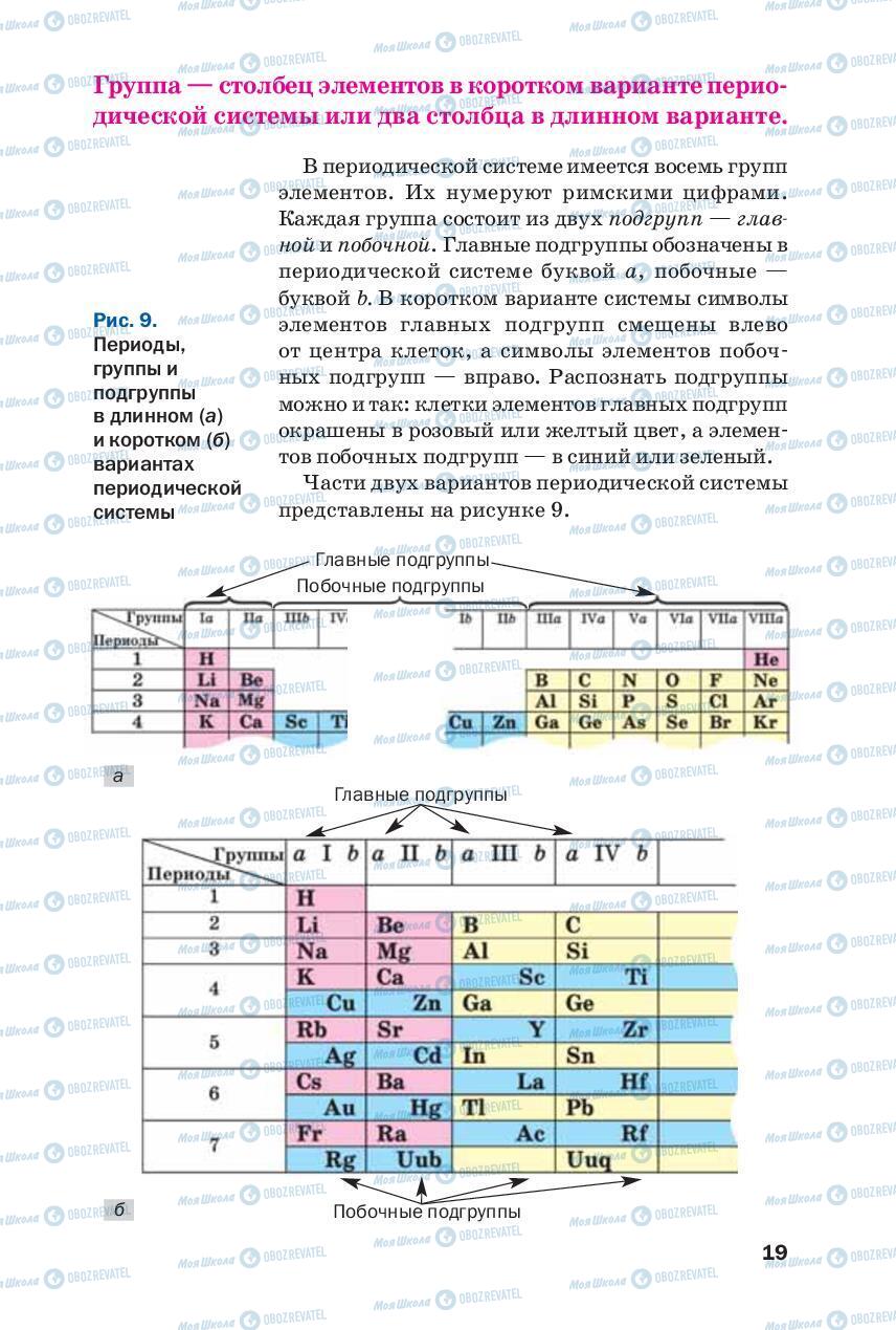 Підручники Хімія 8 клас сторінка 19