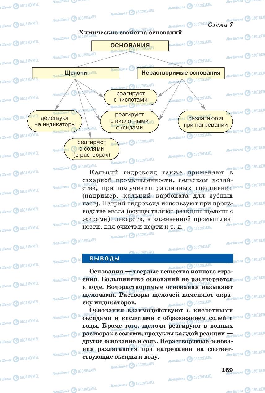 Підручники Хімія 8 клас сторінка 169