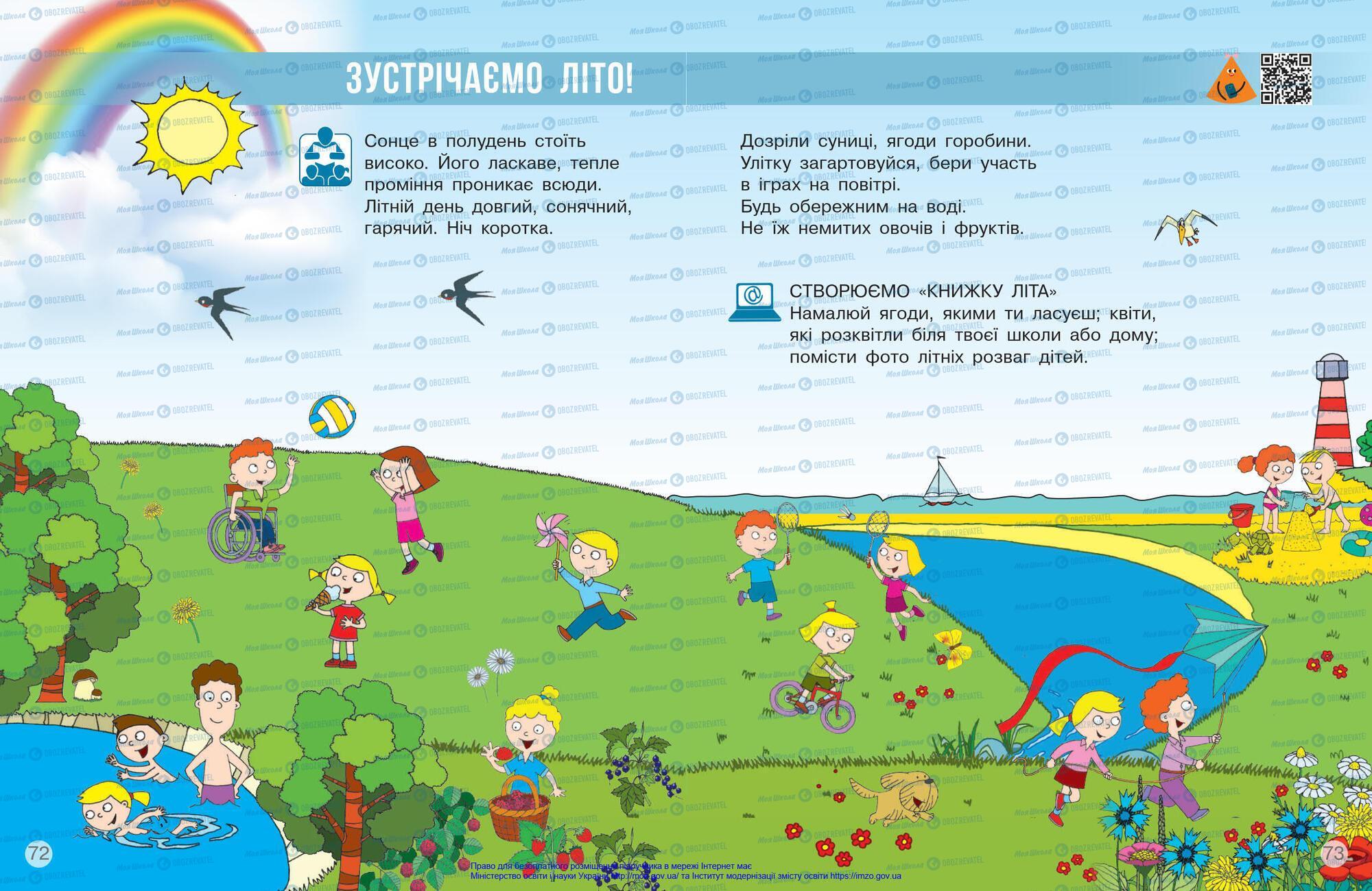 Підручники Я досліджую світ 1 клас сторінка 72-73