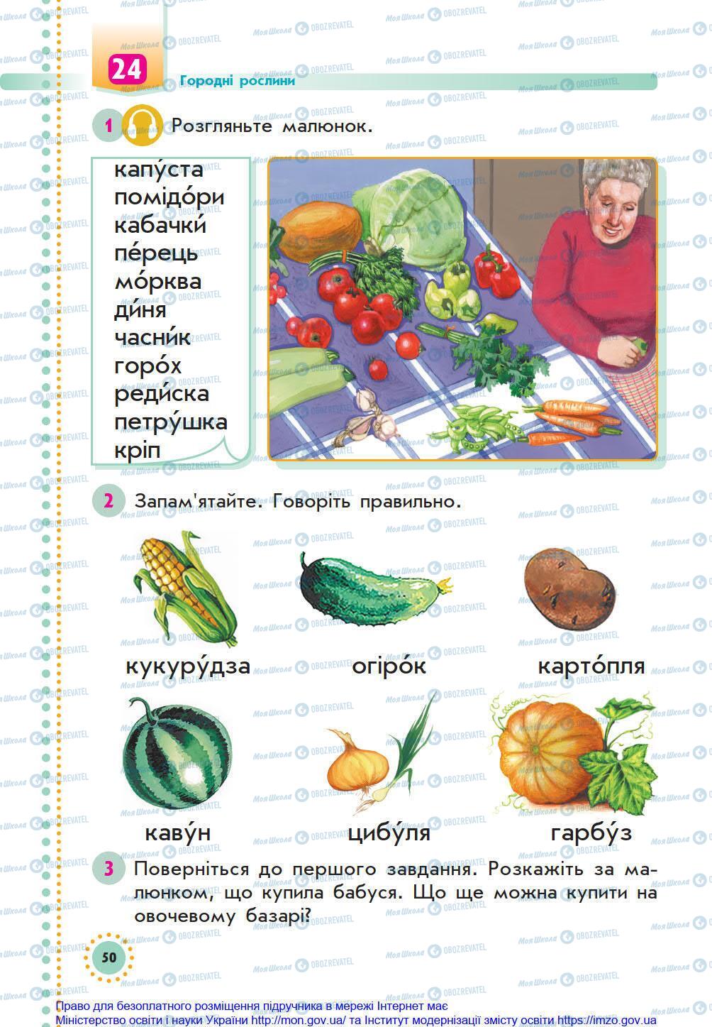 Підручники Українська мова 1 клас сторінка 50