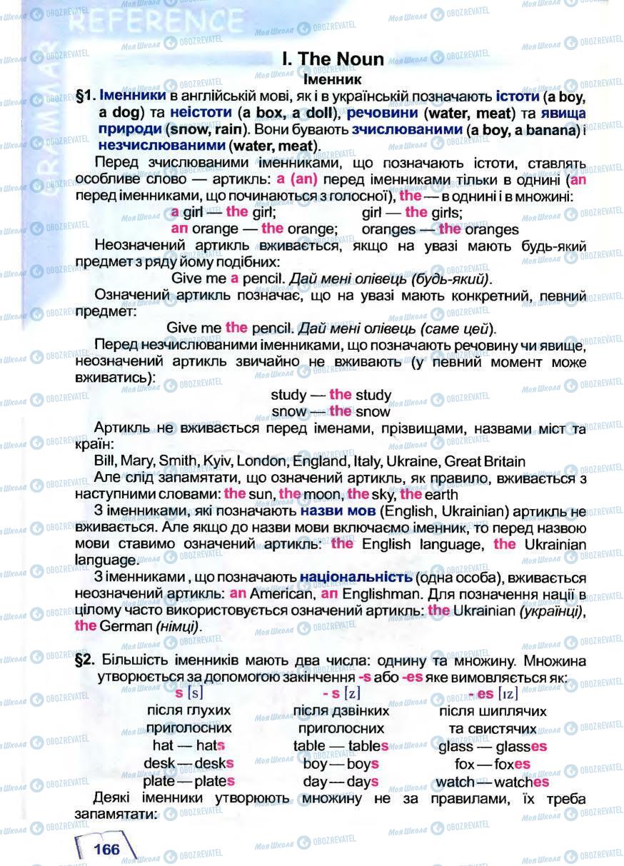 Підручники Англійська мова 5 клас сторінка 166