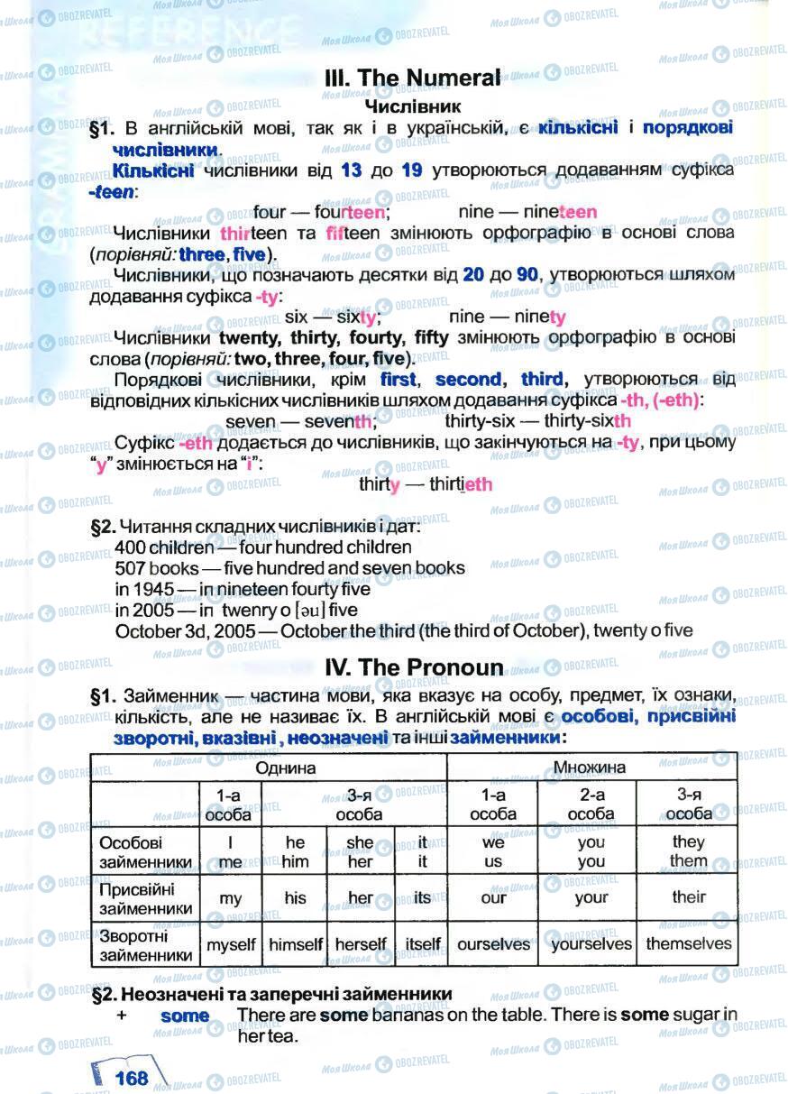 Підручники Англійська мова 5 клас сторінка 168