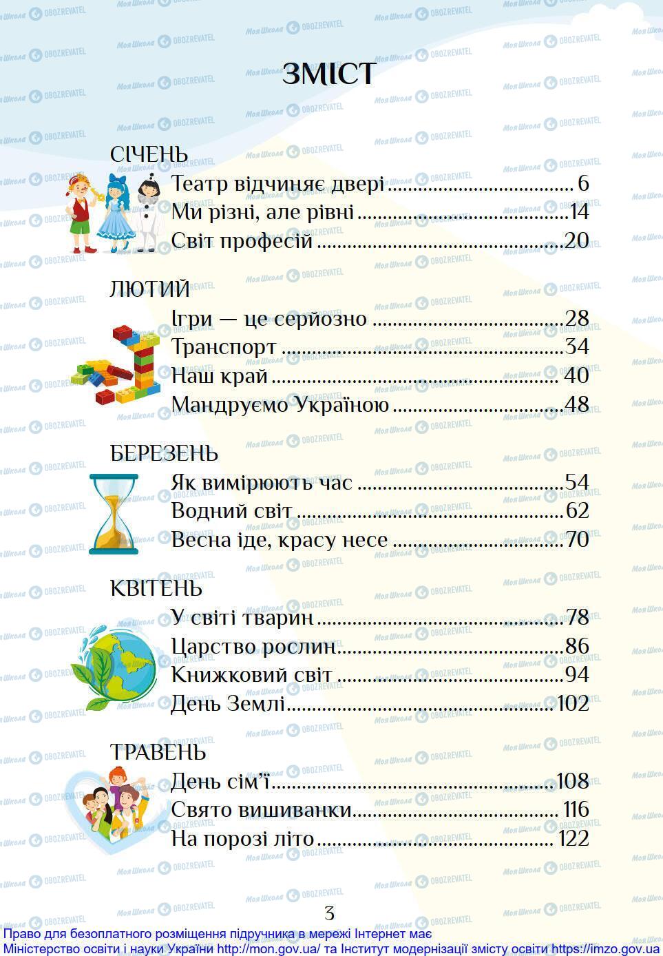 Підручники Я досліджую світ 1 клас сторінка 3