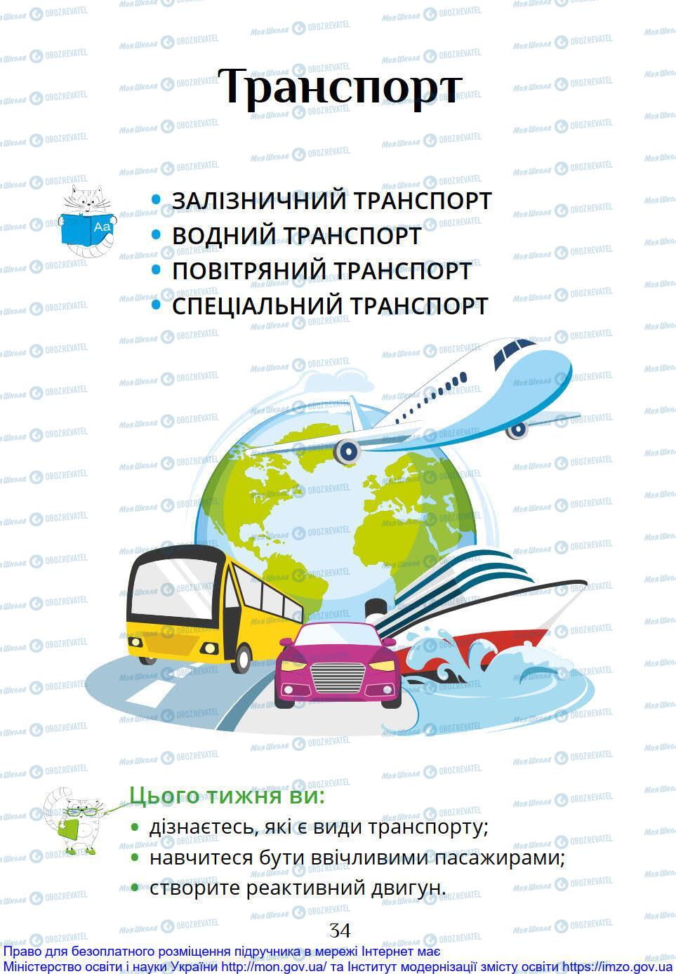 Підручники Я досліджую світ 1 клас сторінка 34