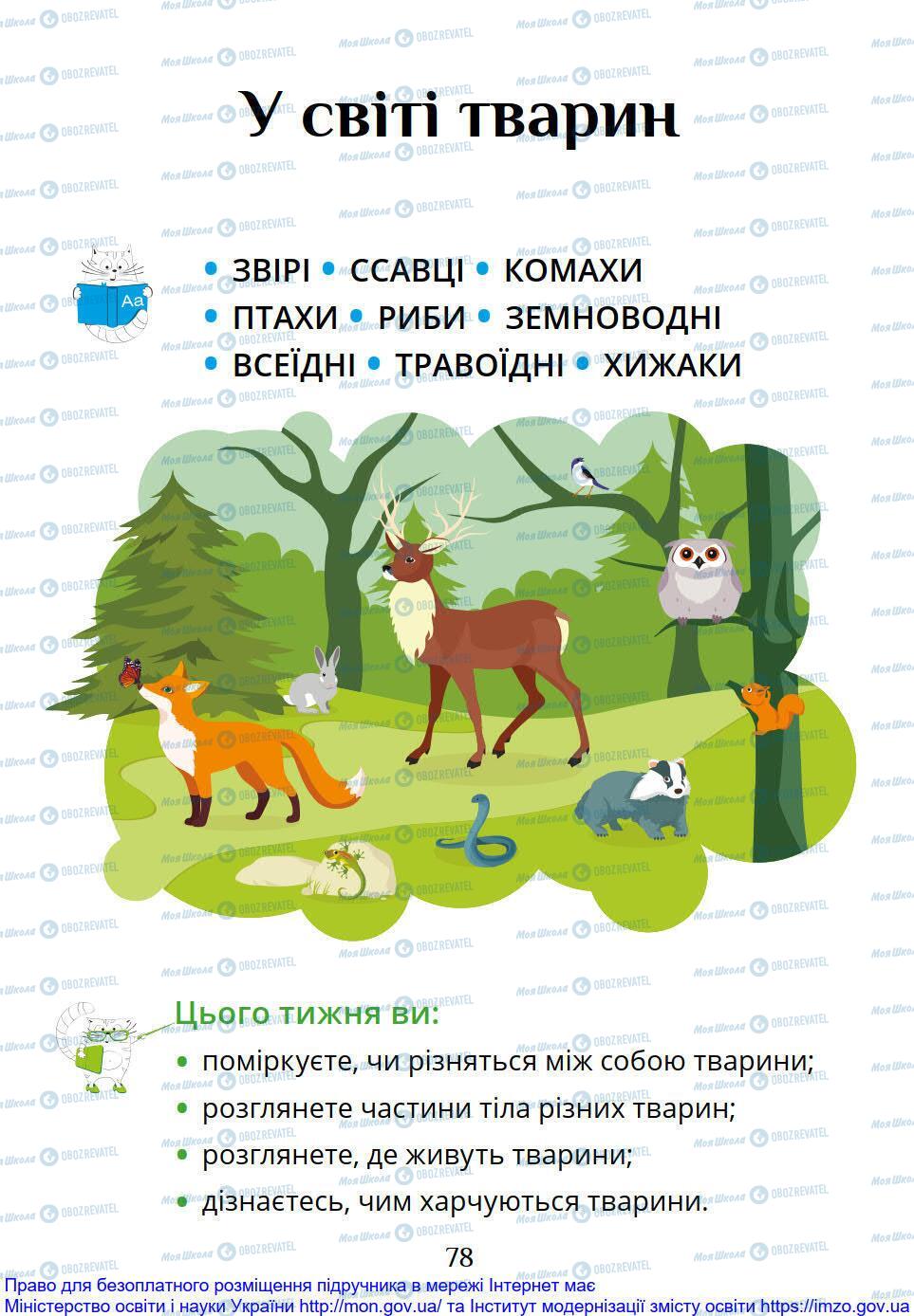 Підручники Я досліджую світ 1 клас сторінка 78