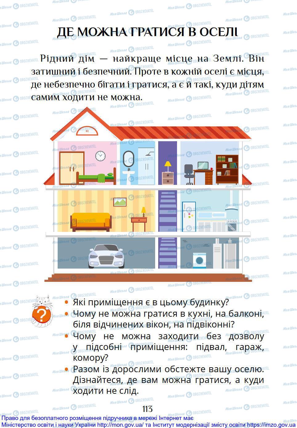 Підручники Я досліджую світ 1 клас сторінка 113