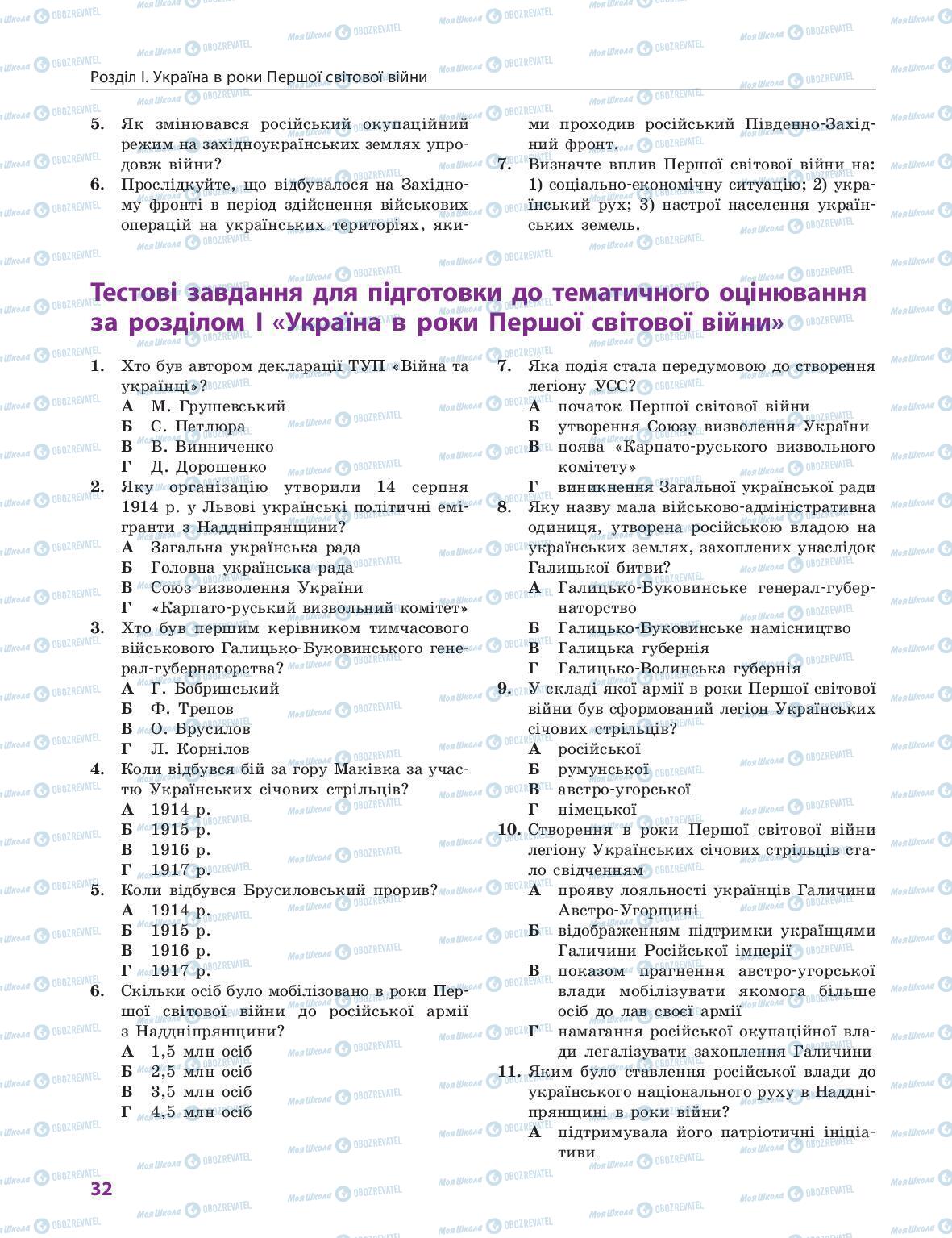 Підручники Історія України 10 клас сторінка 32