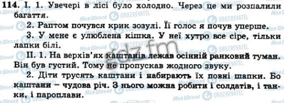 ГДЗ Укр мова 5 класс страница 114