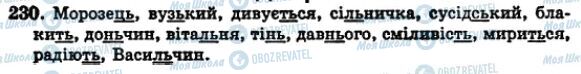 ГДЗ Українська мова 5 клас сторінка 230