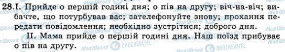 ГДЗ Українська мова 5 клас сторінка 28