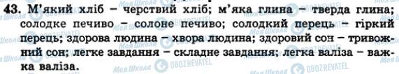 ГДЗ Укр мова 5 класс страница 43