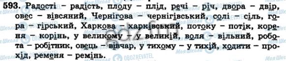 ГДЗ Українська мова 5 клас сторінка 593
