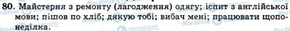 ГДЗ Українська мова 5 клас сторінка 80