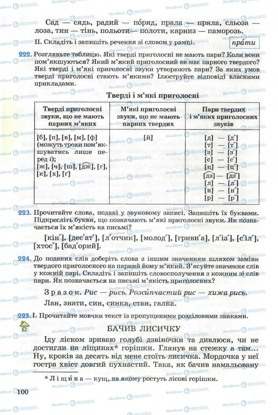 Підручники Українська мова 5 клас сторінка 100