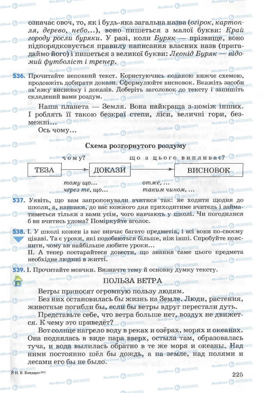 Підручники Українська мова 5 клас сторінка 225