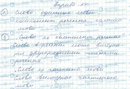 ГДЗ Українська мова 5 клас сторінка 54