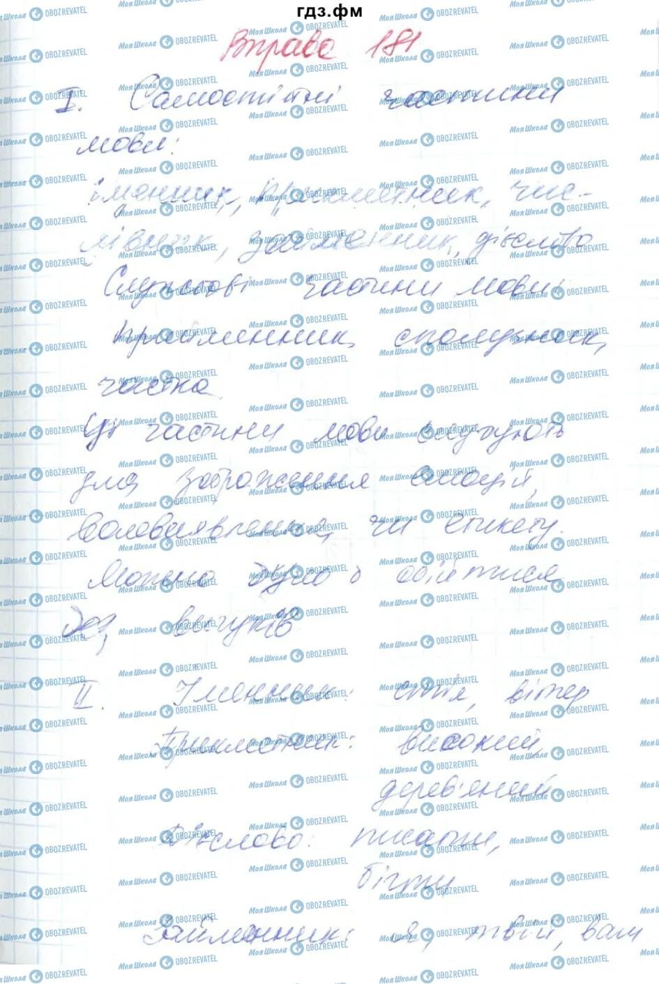 ГДЗ Українська мова 6 клас сторінка 181