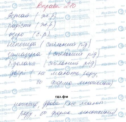 ГДЗ Українська мова 6 клас сторінка 210