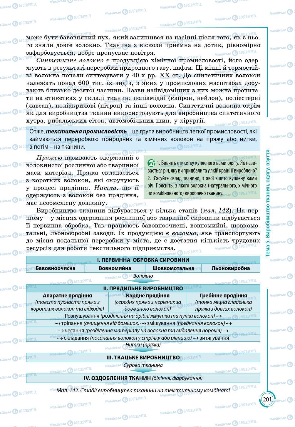 Підручники Географія 9 клас сторінка 201