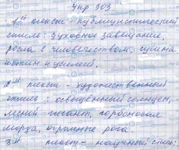 ГДЗ Російська мова 7 клас сторінка 303