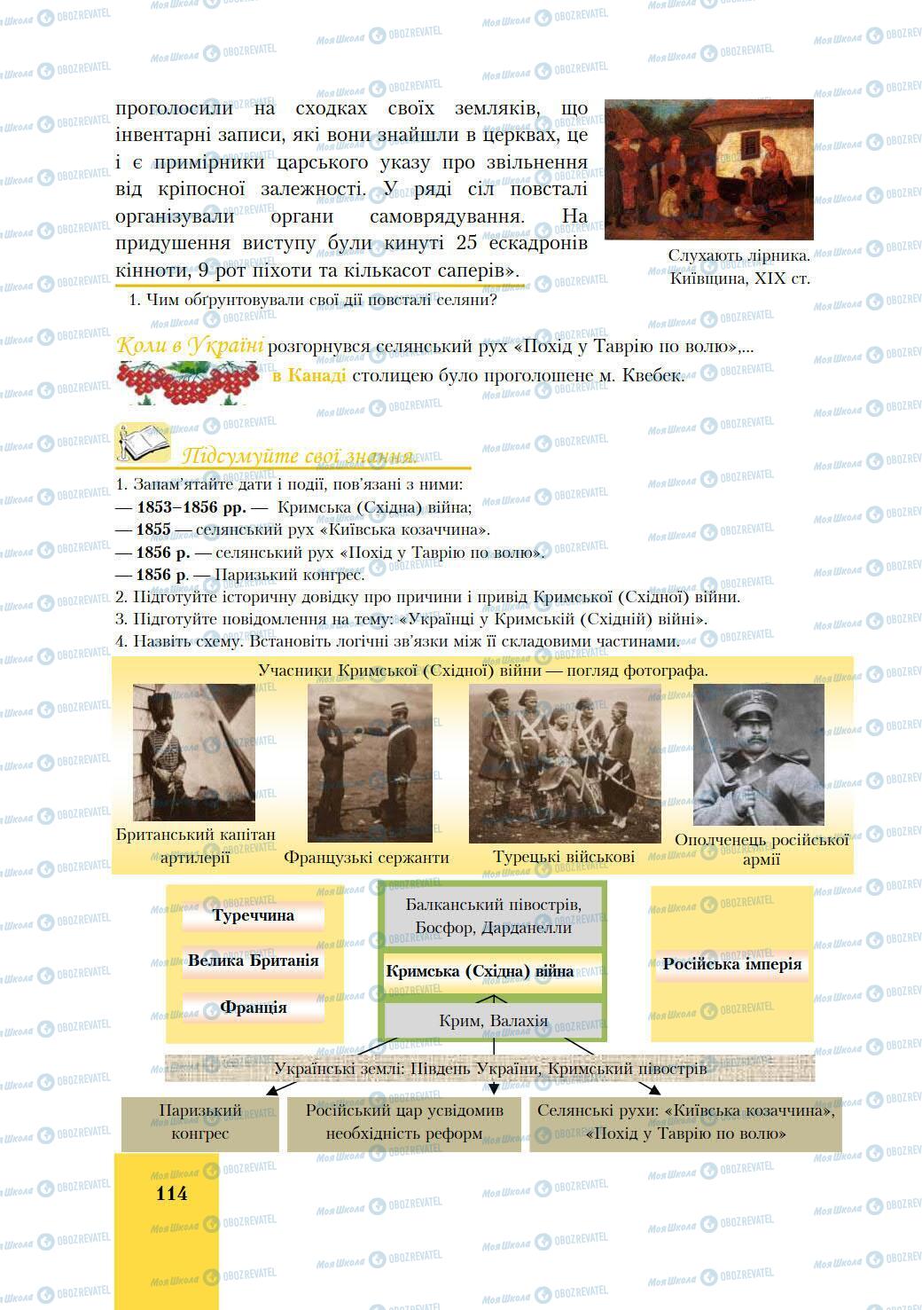 Учебники История Украины 9 класс страница 114