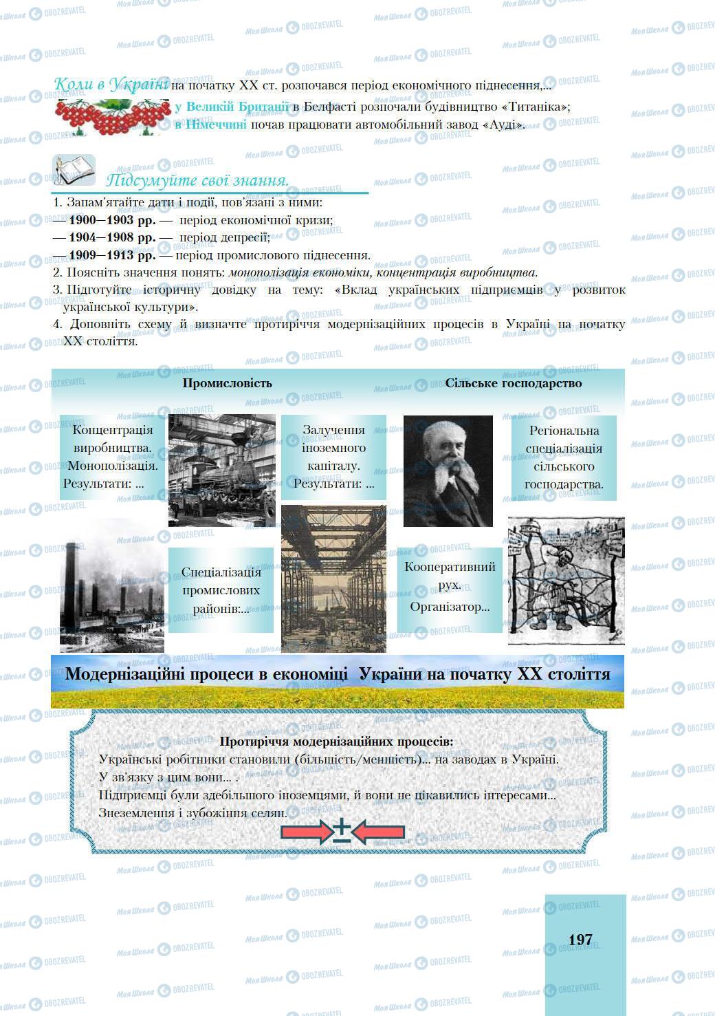 Підручники Історія України 9 клас сторінка 197