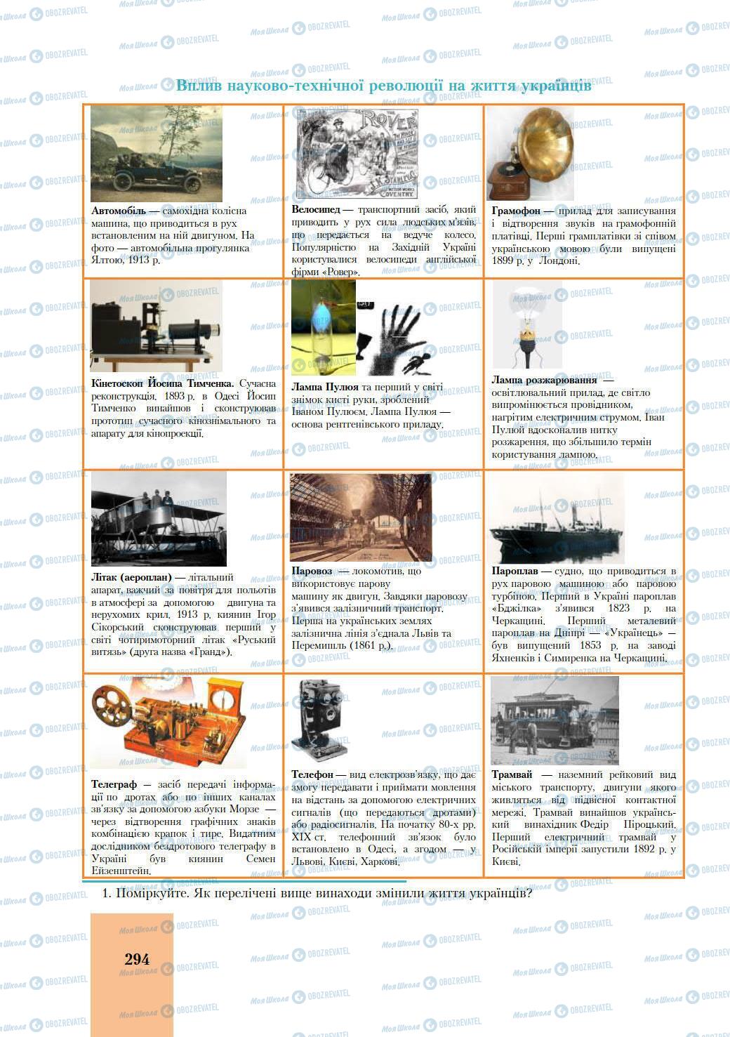 Підручники Історія України 9 клас сторінка 294