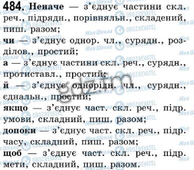 ГДЗ Українська мова 7 клас сторінка 484