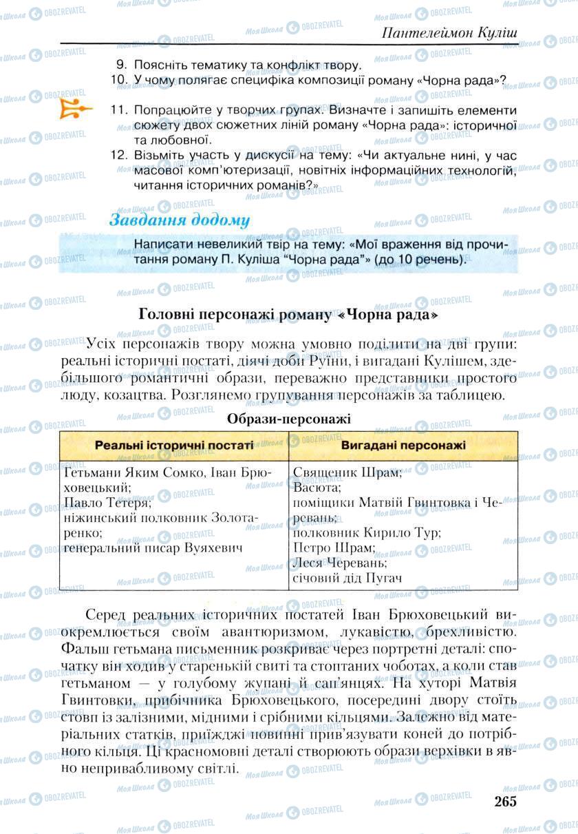 Учебники Укр лит 9 класс страница 263