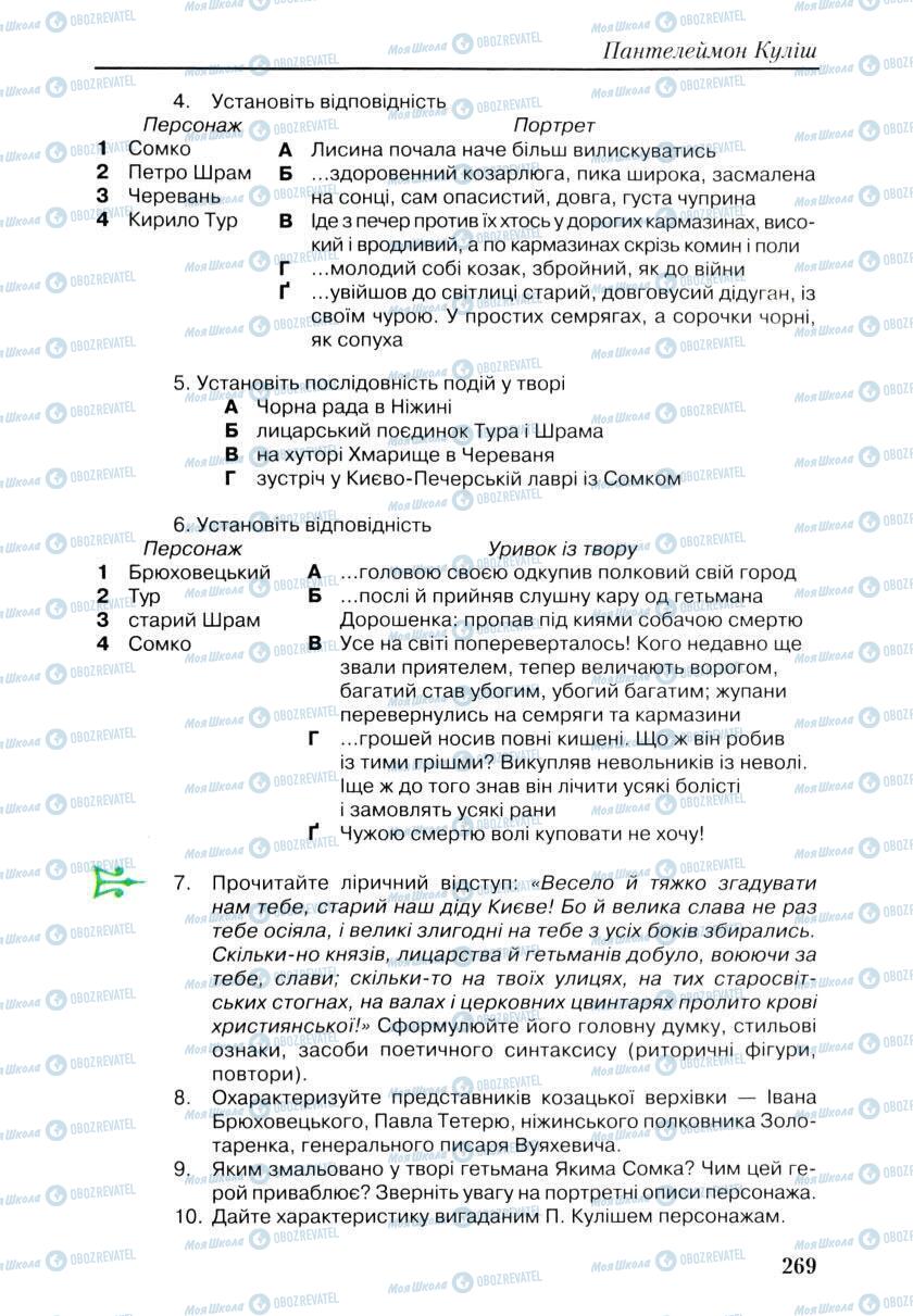 Підручники Українська література 9 клас сторінка 267