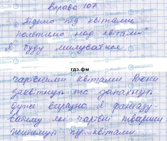ГДЗ Укр мова 7 класс страница 107