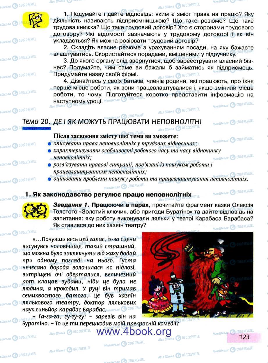 Підручники Правознавство 9 клас сторінка 123