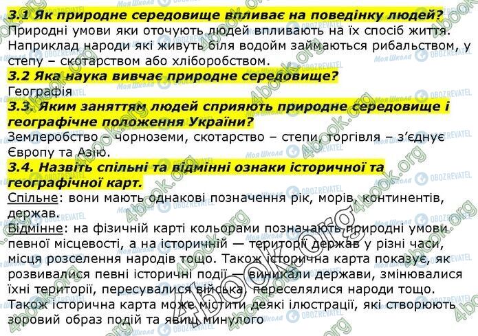 ГДЗ История Украины 5 класс страница 3.1-3.4