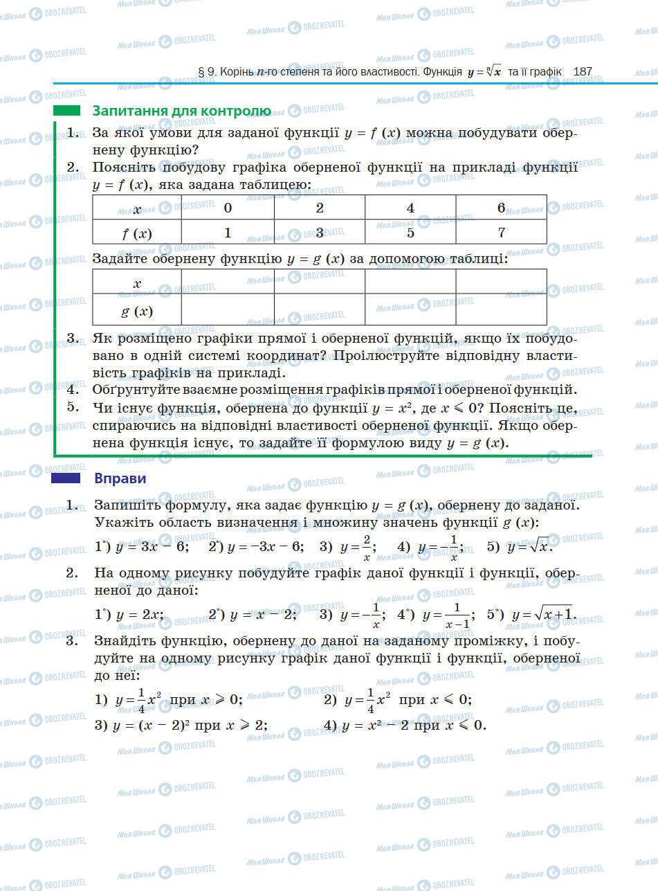 Учебники Алгебра 10 класс страница 187