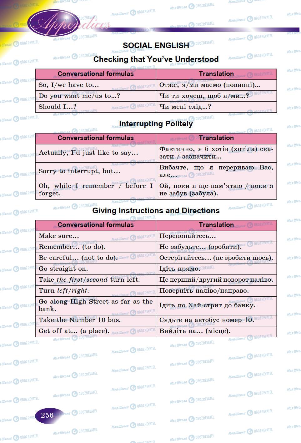 Підручники Англійська мова 9 клас сторінка 256