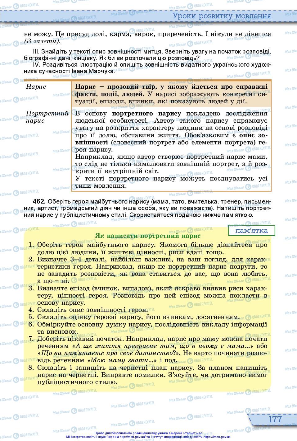 Підручники Українська мова 10 клас сторінка 177