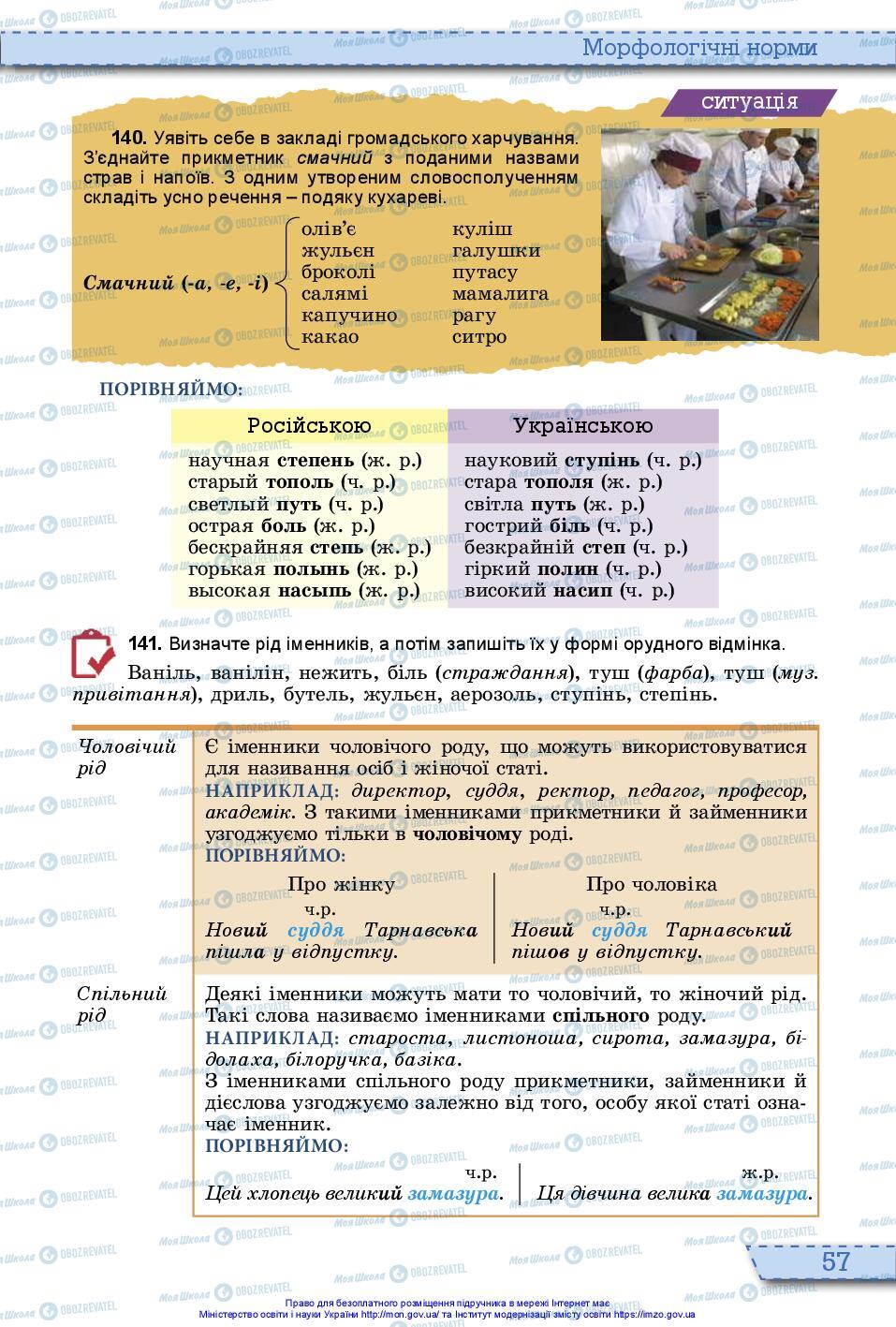 Підручники Українська мова 10 клас сторінка 57