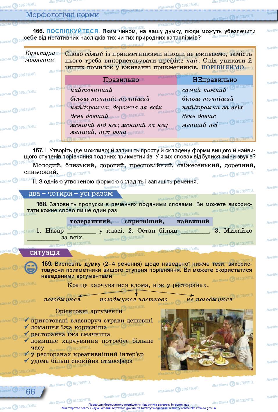 Підручники Українська мова 10 клас сторінка 66