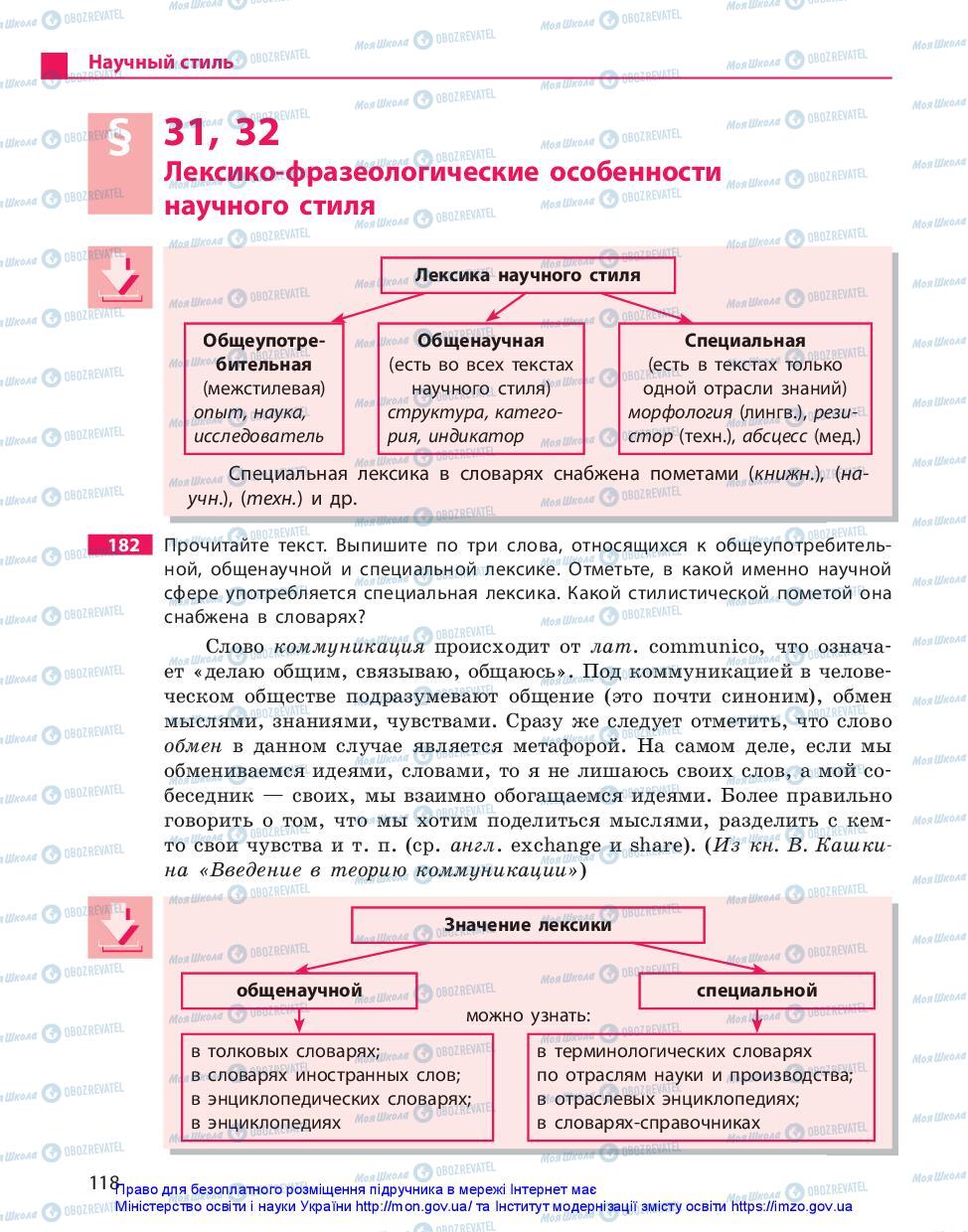 Учебники Русский язык 10 класс страница 118