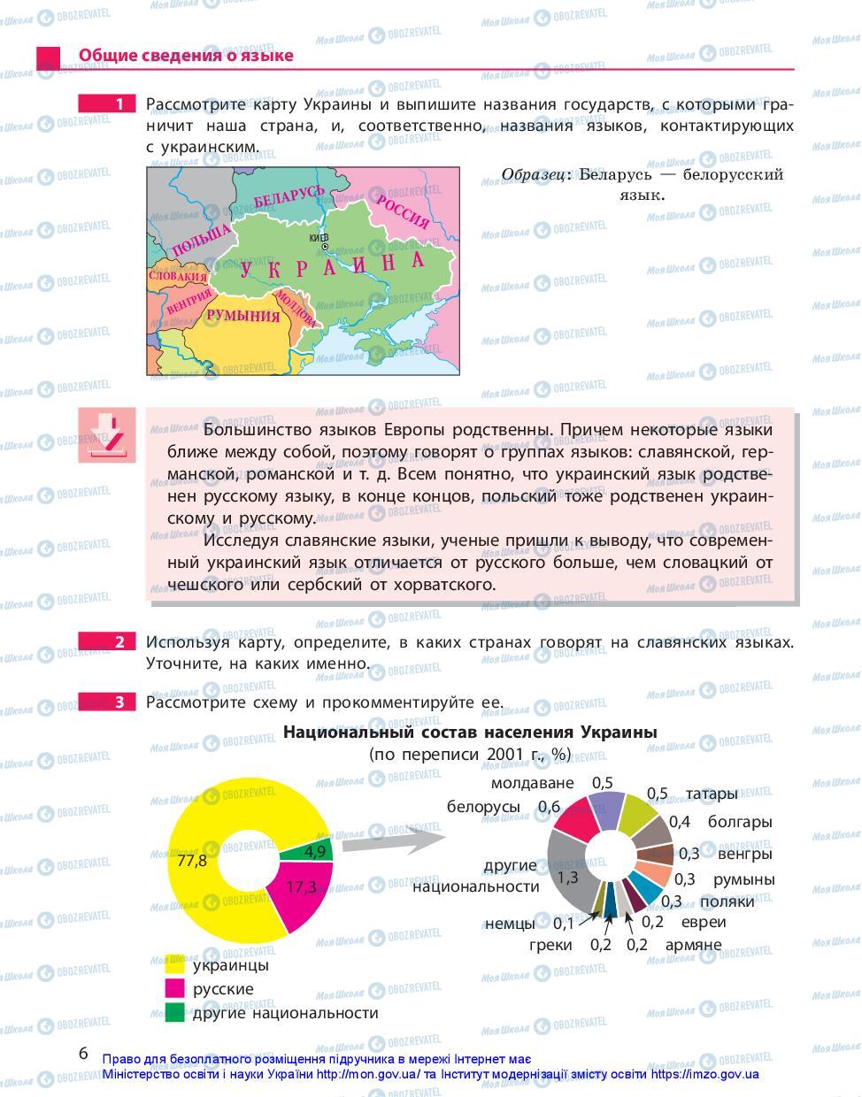 Підручники Російська мова 10 клас сторінка 6