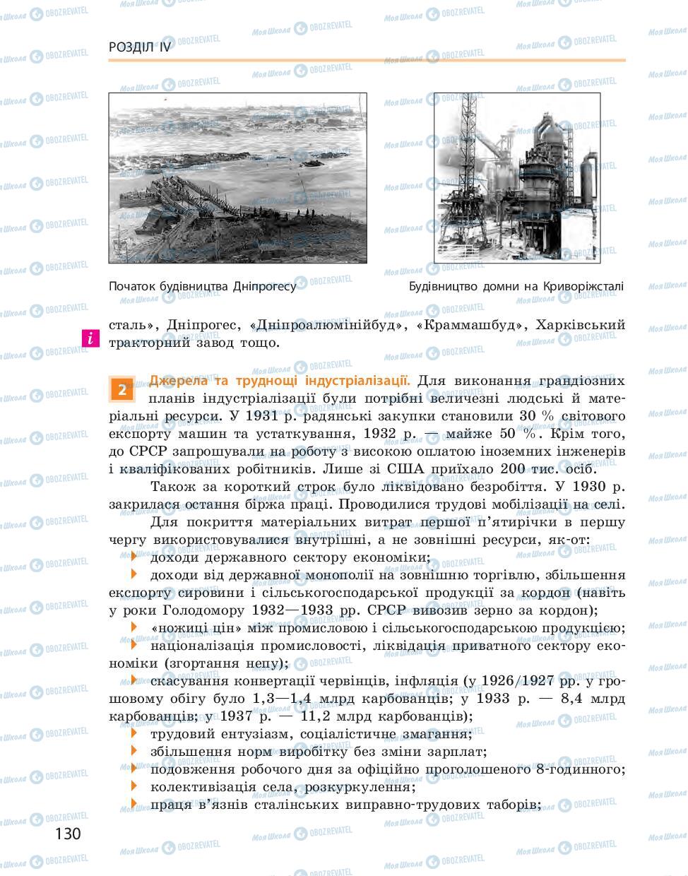 Підручники Історія України 10 клас сторінка 130