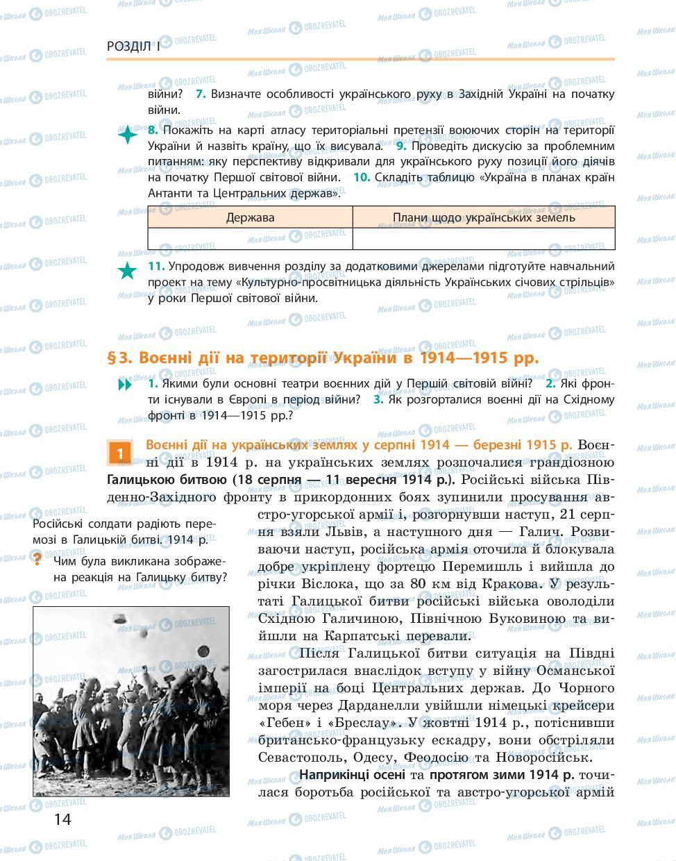 Підручники Історія України 10 клас сторінка 14