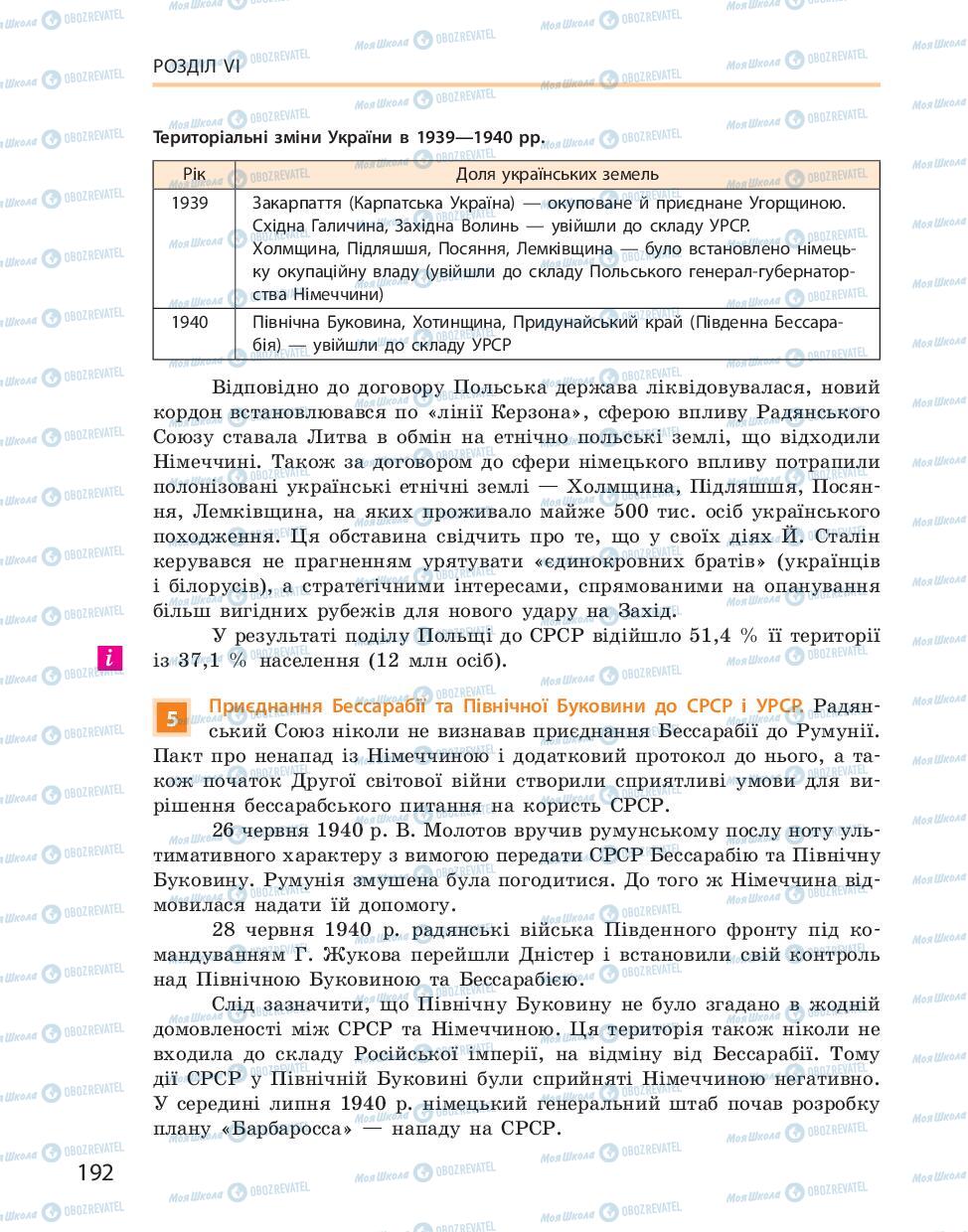 Учебники История Украины 10 класс страница 192