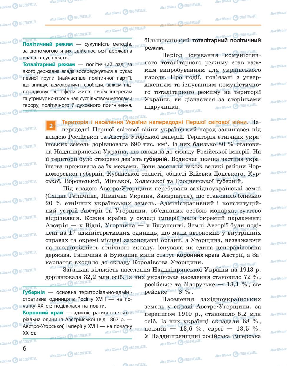 Підручники Історія України 10 клас сторінка 6