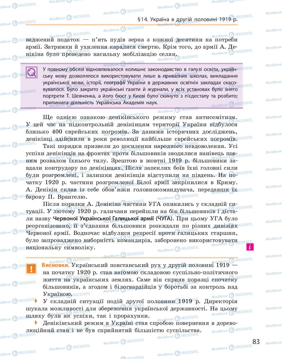 Підручники Історія України 10 клас сторінка 83