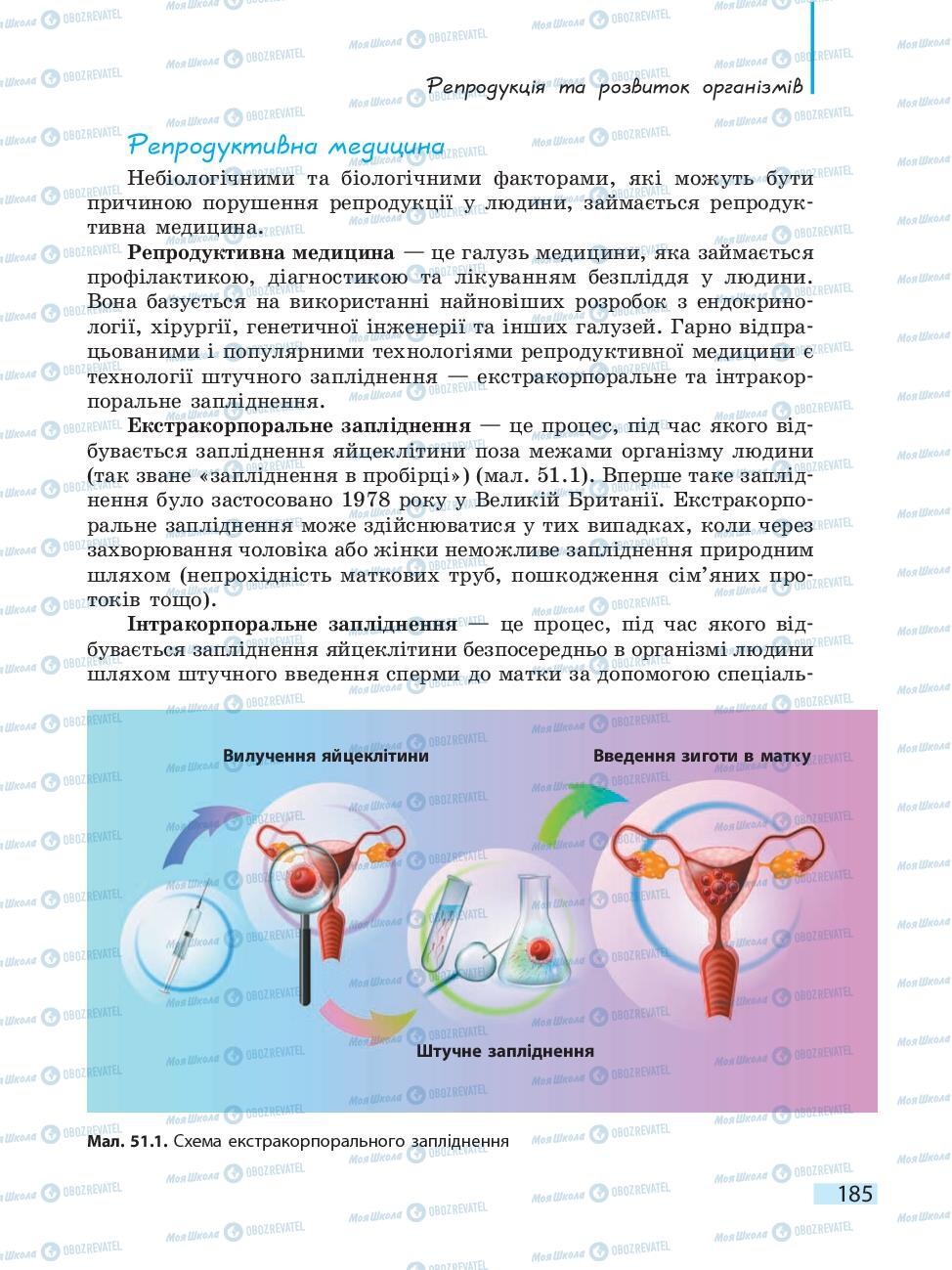 Підручники Біологія 10 клас сторінка 185